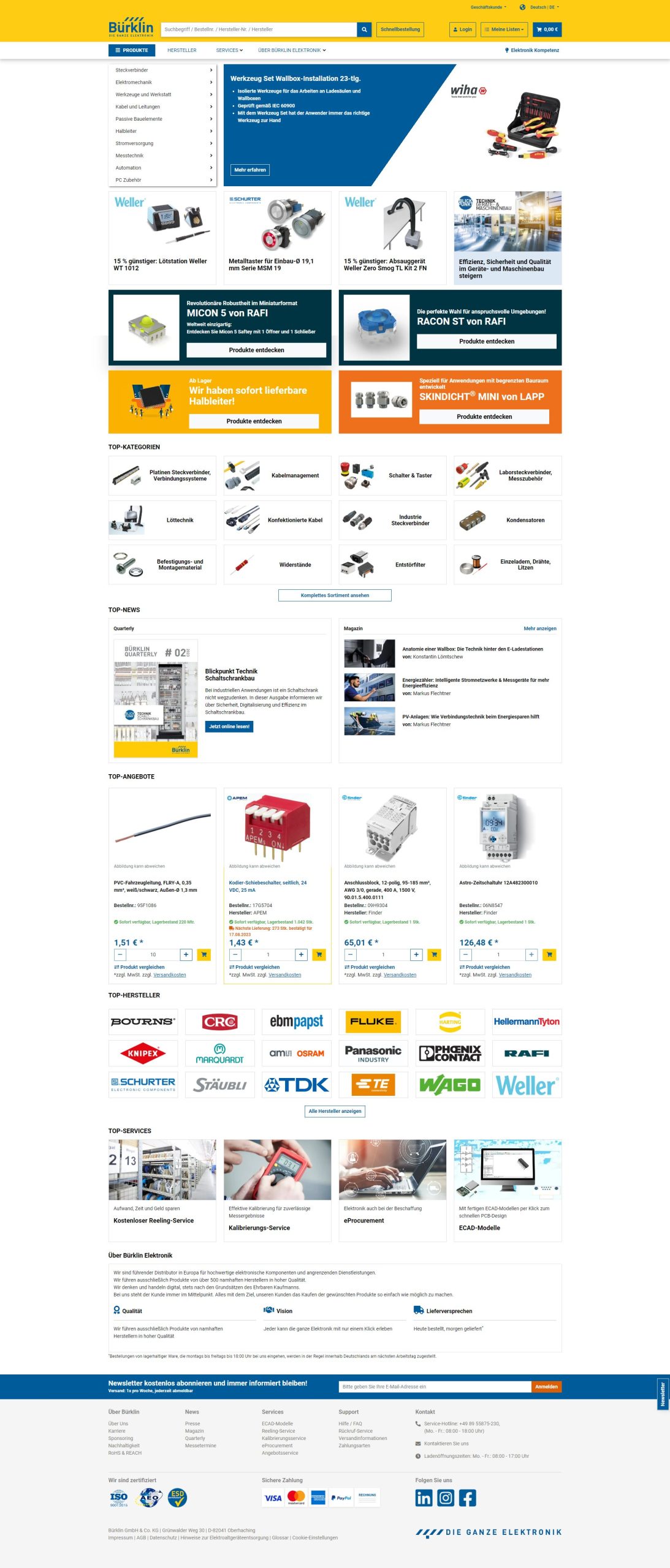 Neuer Online-Angebotsservice bei Bürklin Elektronik 10 Neuer Online-Angebotsservice bei Bürklin Elektronik