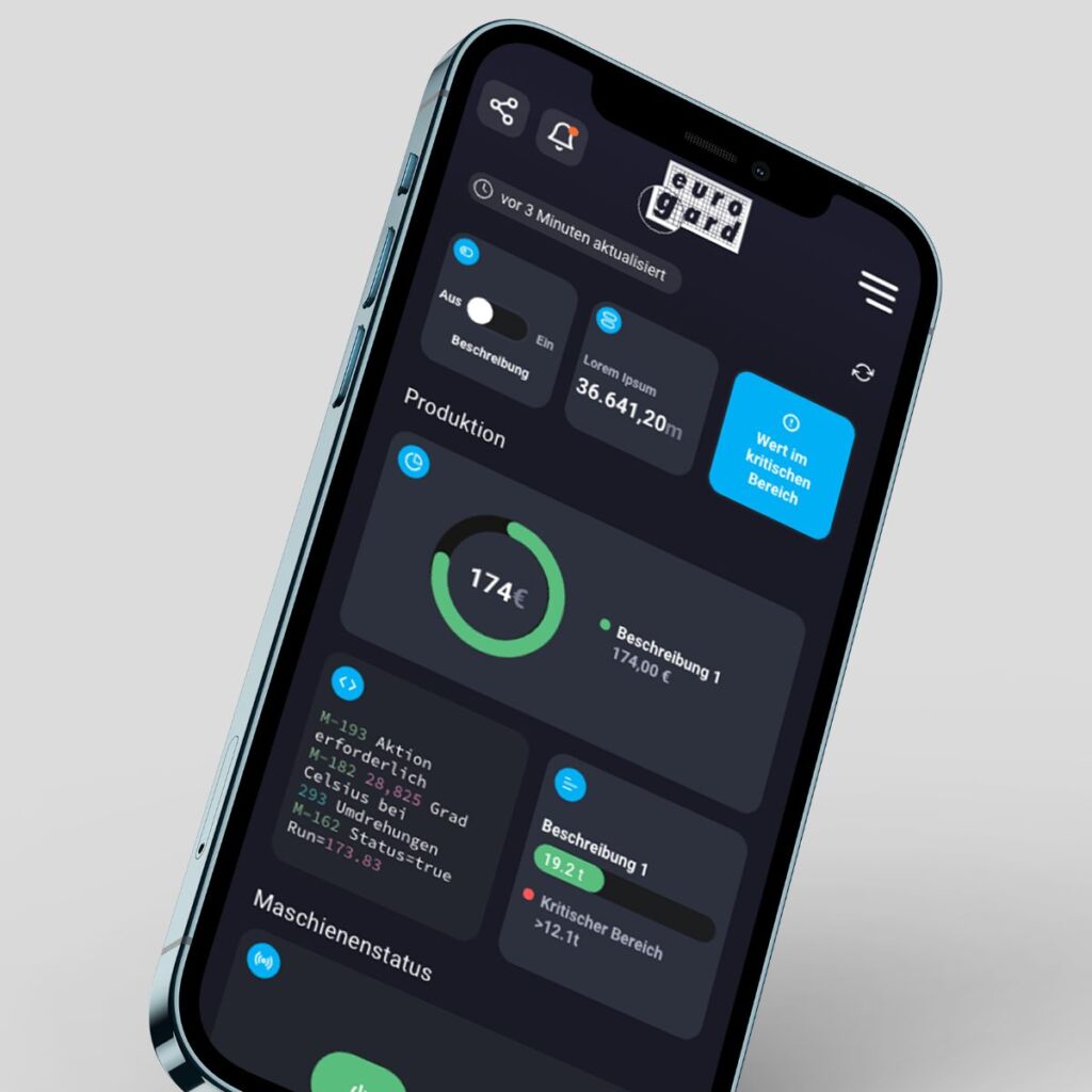 Mehrwerte für Fernwartung, Maschinen-Monitoring und Datenanalyse 2 Alle Anlagen im Blick. Mit der m2v App Maschinen sehen und steuern.