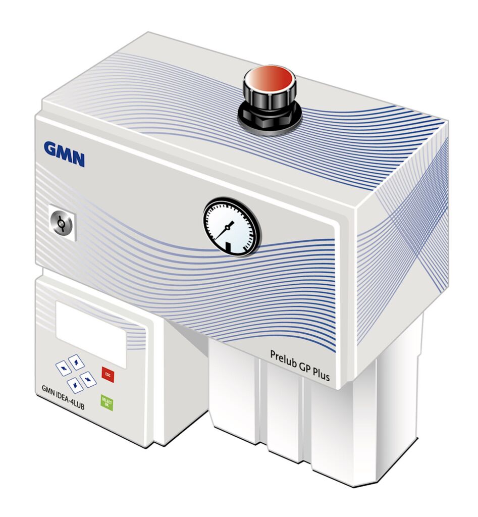 Monitoring und Analyse zeigt Verhalten von Motoren 3 Mit Prelub GPi Plus stellt GMN auch eine neue Generation von Industrie-4.0-fähigen und ressourcenschonenden Öl-Luft-Schmiergeräten vor. Diese sind durch ihre intelligente Steuerung in der Lage, den Schmierbedarf der Antriebe mit Idea-4S automatisch zu bedienen.