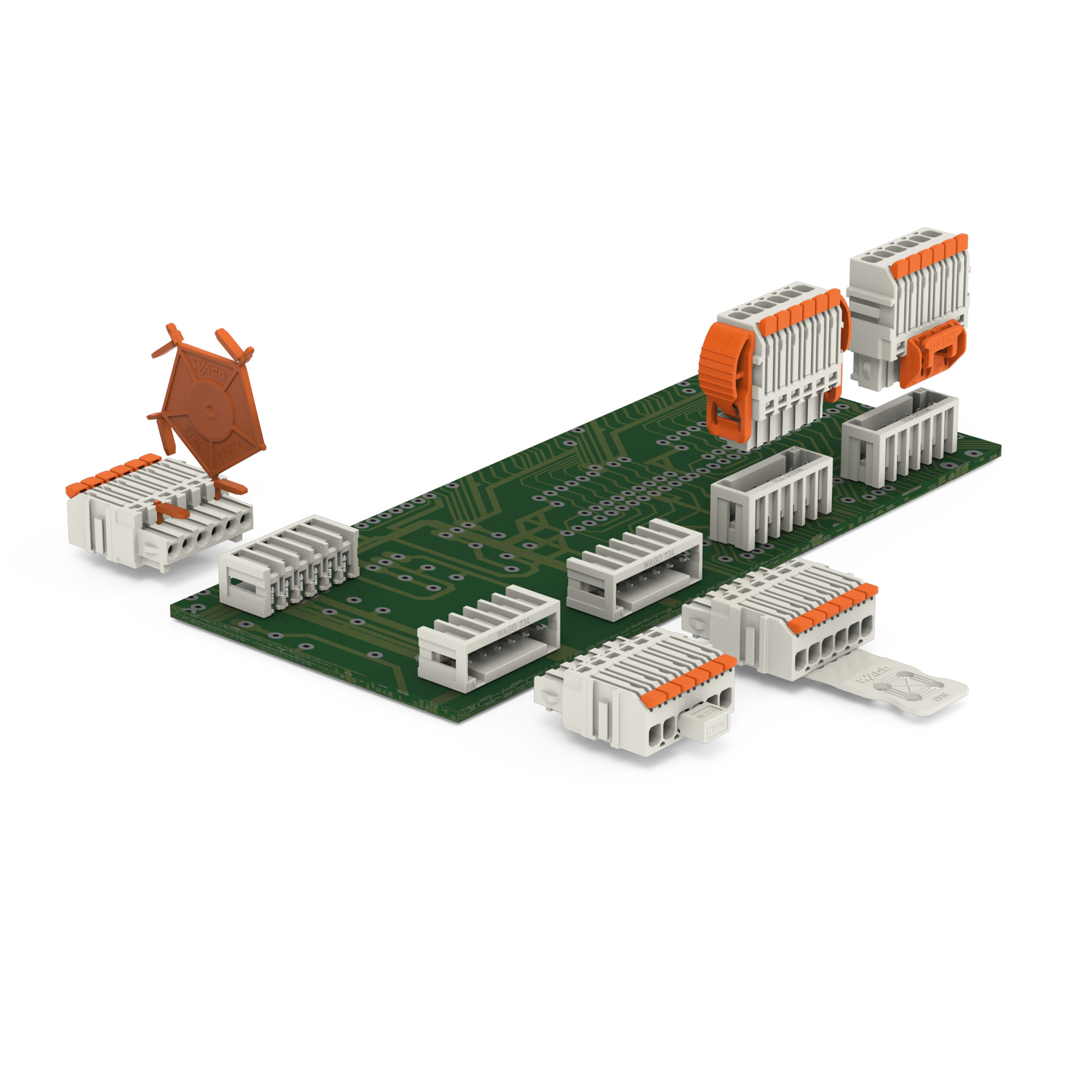 Leiterplatten-Steckverbinder mit Hebeln 8 Leiterplatten-Steckverbinder mit Hebeln