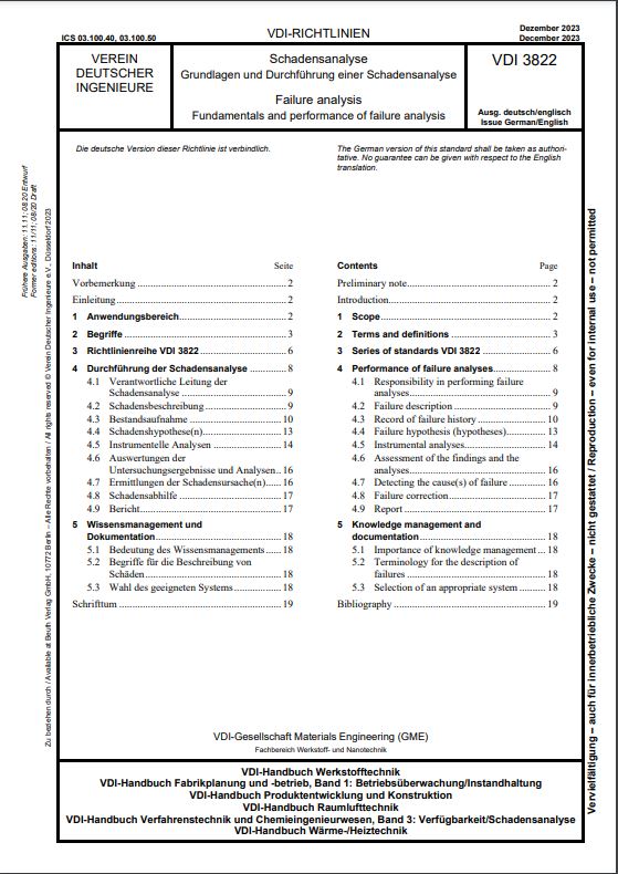 VDI3822: Analyse zur Vermeidung zukünftiger Schäden 6 VDI3822: Analyse zur Vermeidung zukünftiger Schäden