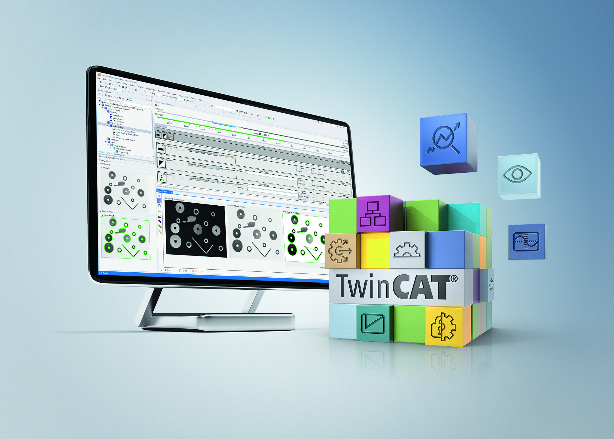 Twincat-Vision-Bibliothek
Automatische Vision-SPS-Code-Generierung 8 Twincat-Vision-Bibliothek
Automatische Vision-SPS-Code-Generierung