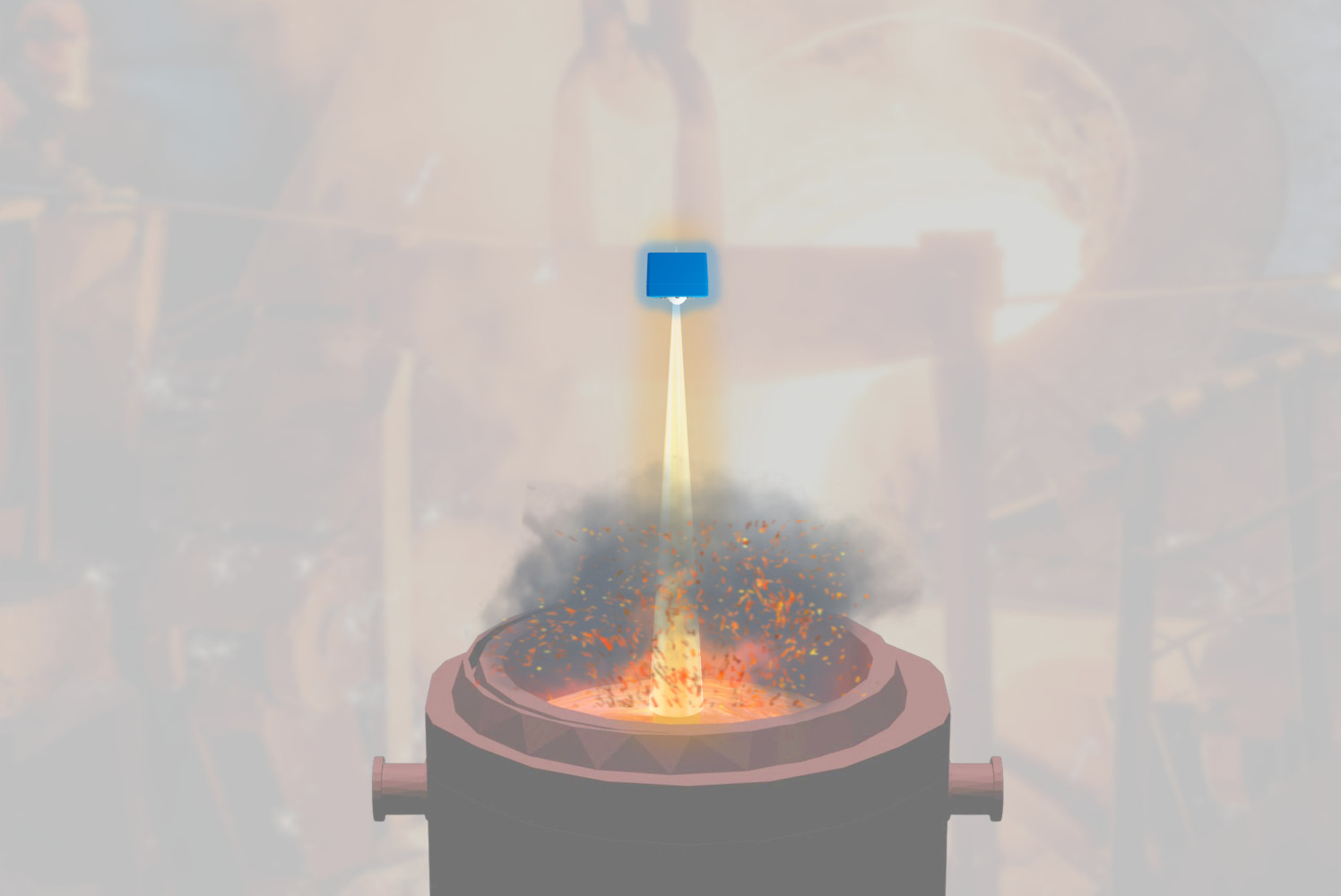 Füllstandsmessung von flüssigem Metall