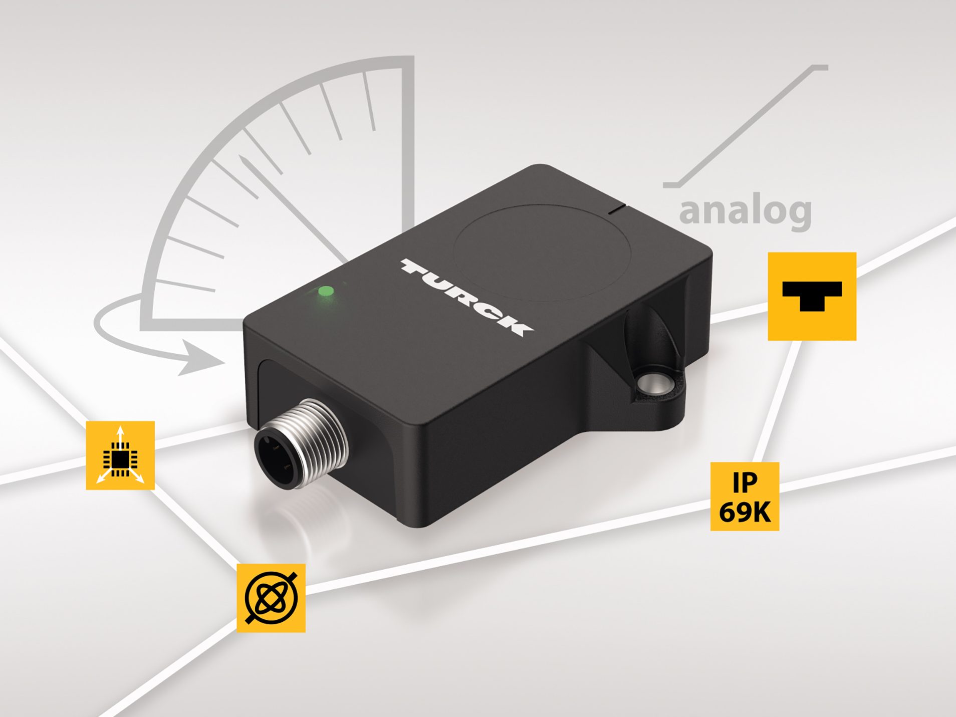 Jetzt auch analog: Turcks Neigungssensoren mit hybridem Messprinzip.
