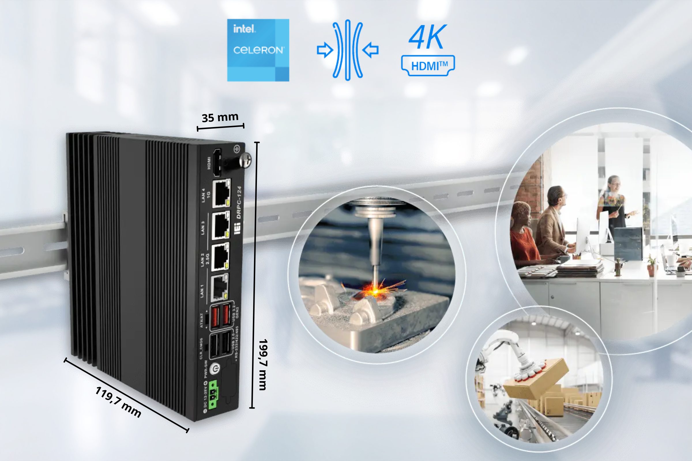 Hutschienen-IPC für die Robotersteuerung 4 Hutschienen-IPC für die Robotersteuerung