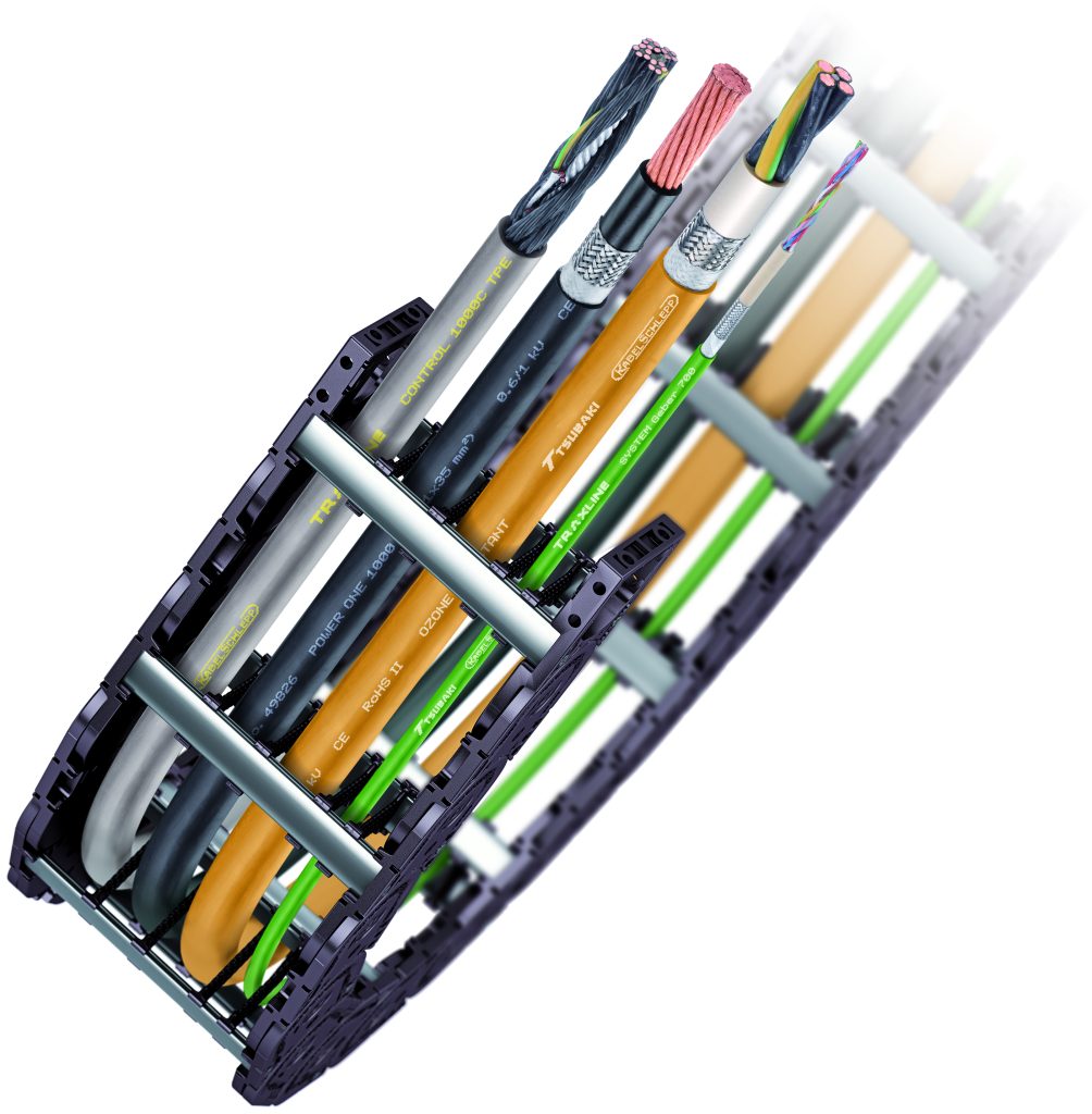 Störungsfreier Einsatz 3 In den Energieführungen von Teleskopen kommen teilweise sehr große Traxline-Energieleitungen mit einem Querschnitt von bis zu 185mm² zum Einsatz.