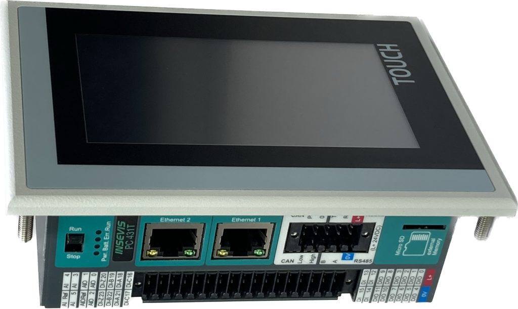 Von der S7 in die Cloud 1 S7-SPS mit 4,3"-Touchpanel und
integrierter Peripherie in 43mm Bautiefe