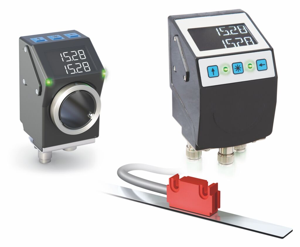 Mehr Prozesssicherheit in der Tubenproduktion durch Positionsanzeige mit IO-Link 3 Die Positionsanzeigen AP05 (links) sowie die AP10S (rechts) garantieren stets sichere Maschineneinstellungen zur Fertigung unterschiedlicher
Tubenvarianten.