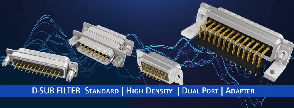 EMV Schnittstellenlösungen 1 Conec D-Sub Steckverbinder mit integrierten Filtern