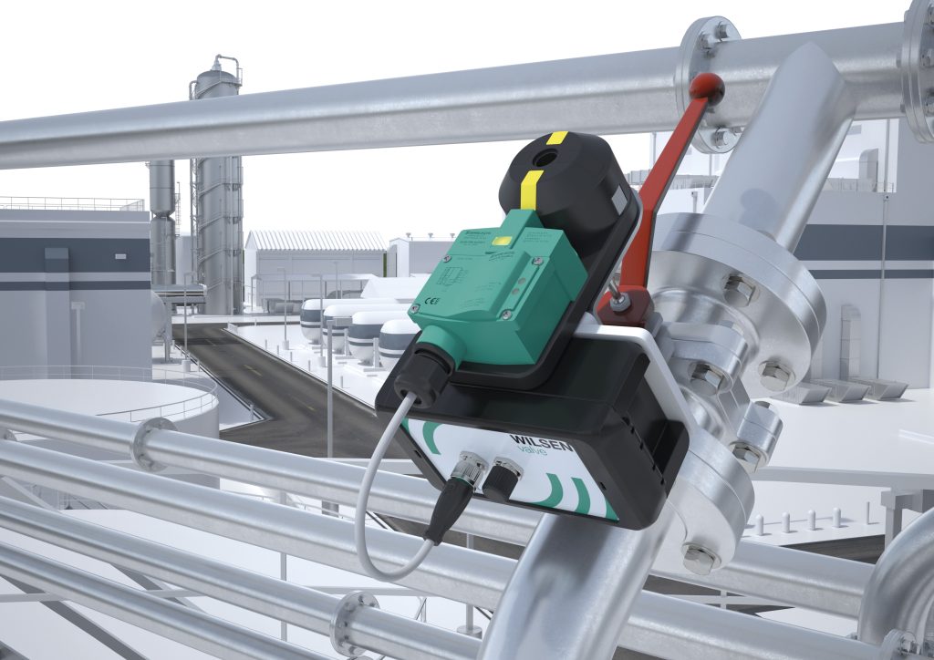 Handhebel mit Cloud-Anbindung 1 Der IoT-Funksensorknoten Wilsen.valve von Pepperl+Fuchs eignet sich für den Außeneinsatz.