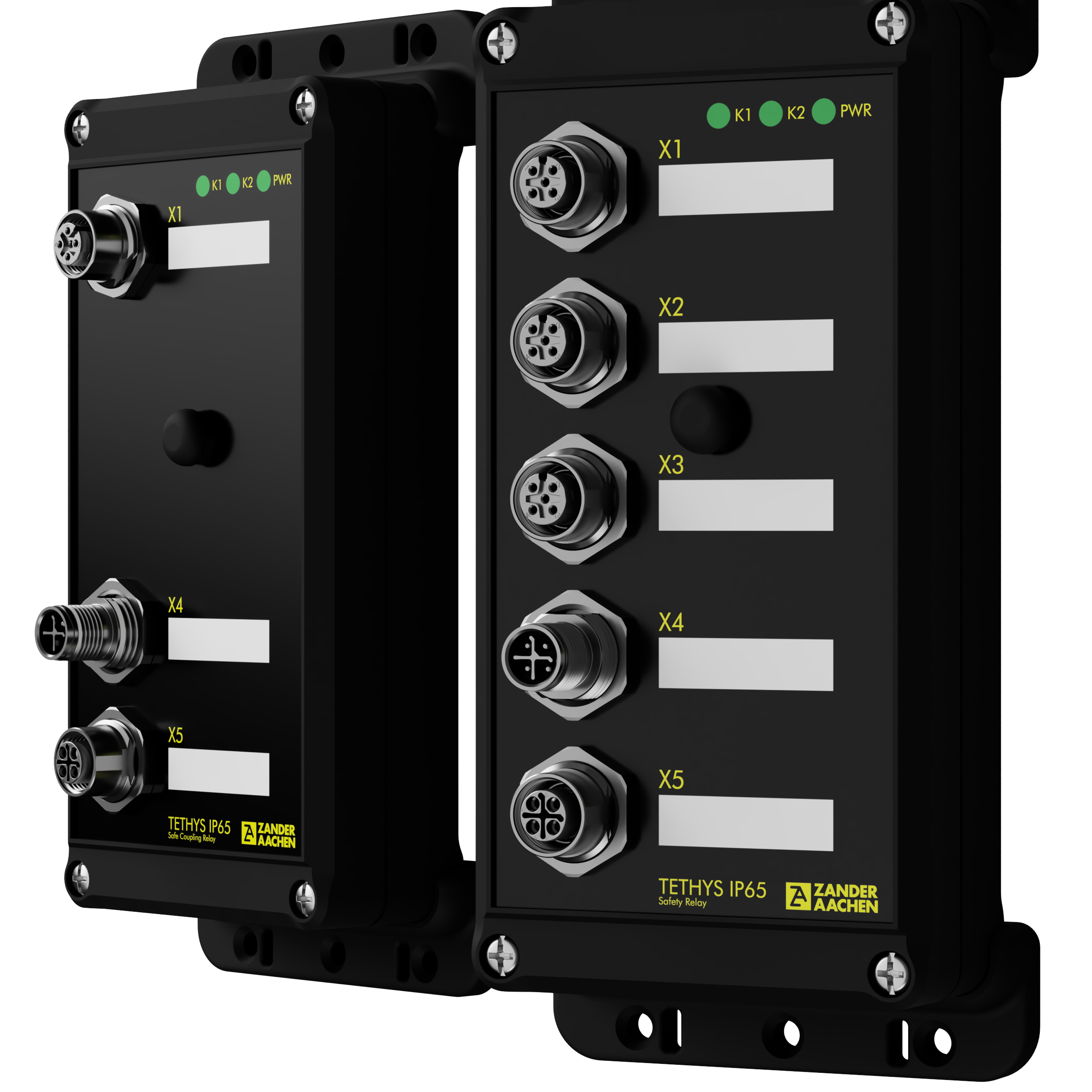 Safety-Relais in IP65 1 SRplusKR Weiss mit Logo edited