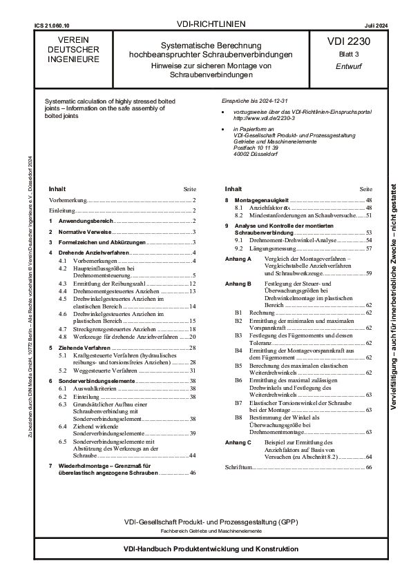 Hinweise zur sicheren Montage von Schraubenverbindungen 3 Hinweise zur sicheren Montage von Schraubenverbindungen