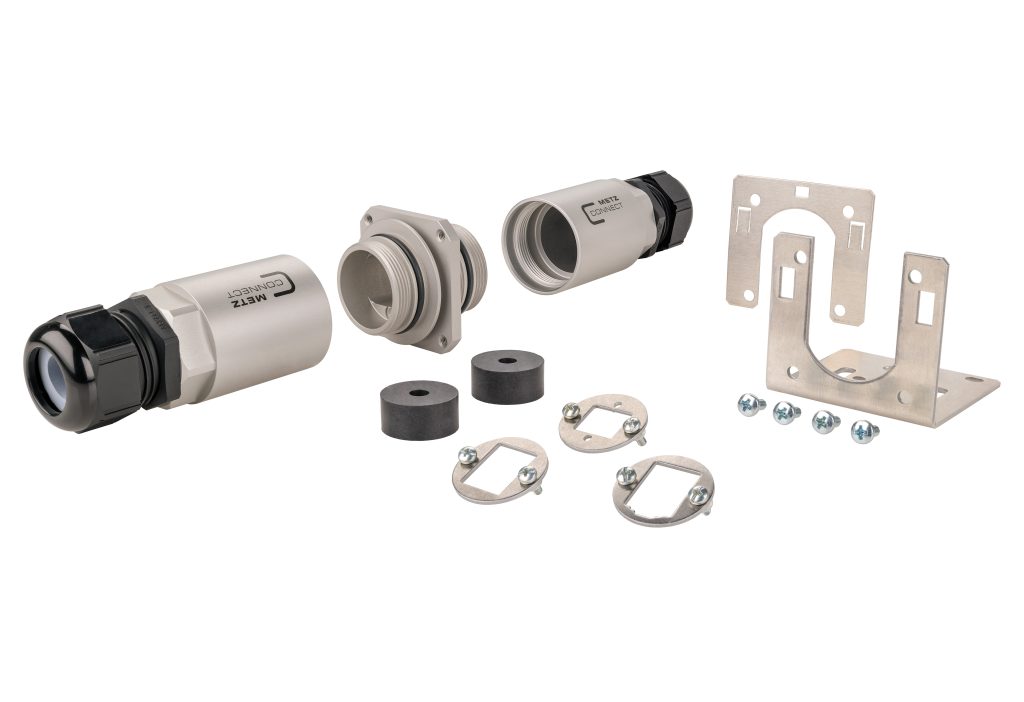 So lässt sich Datennetzwerktechnik in Außenanwendungen zuverlässig schützen 1 Universalgehäuse mit flexiblem Konzept: Schutzgehäuse MCO IP69k mit Montagewinkeln schützen elektrische Verbindungen in Außenanwendungen dauerhaft gegen Umwelteinflüsse.