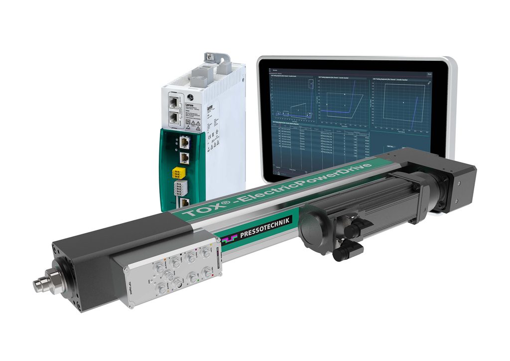 Integrierte Servopressen-Lösung von Tox 1 Tox positioniert das Servopressen-System ElectricDrive Core als effiziente Lösung für die vernetzte Fertigung.
