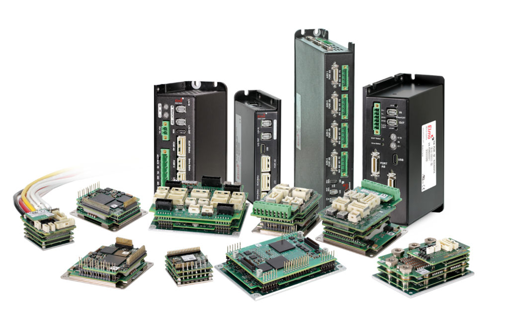 ctrlX Automation mit immer mehr Apps 2 Auf der Messe ist nicht nur die Platinum-Gerätefamilie von Elmo zu sehen, es wird auch schon die Titanium-Generation vorgestellt.