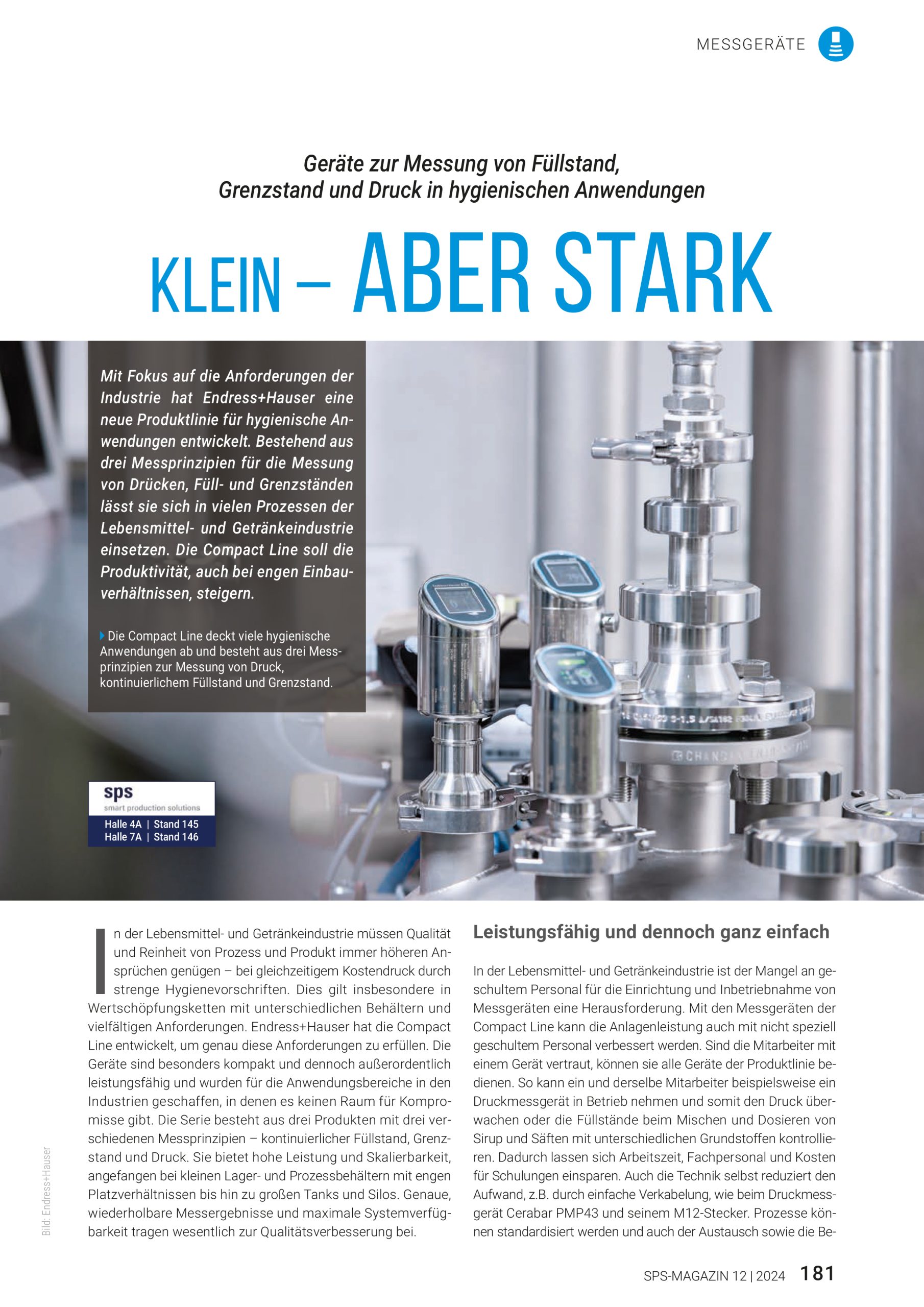 Schwerpunkt Sensorik und RFID im Prozessbereich SPS MAGAZIN 12 2024 scaled