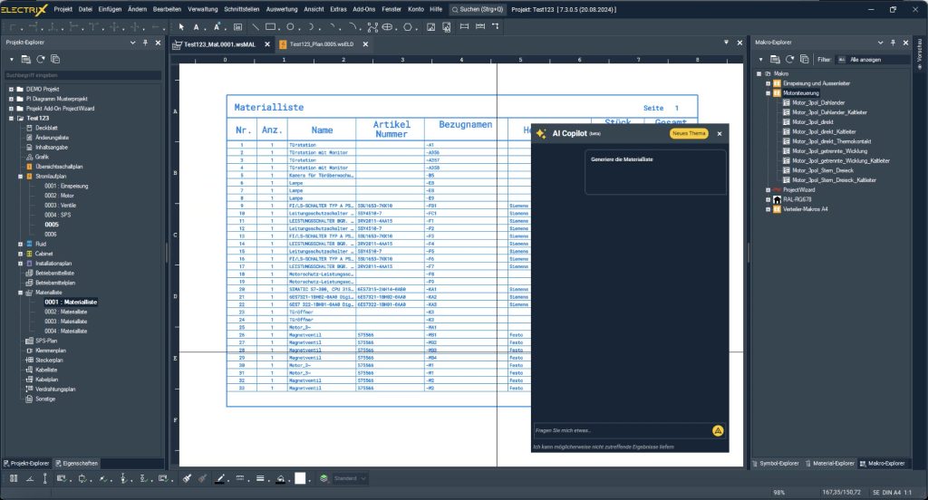 Vom Hype zum realen Einsatz 3 Anstelle viele einzelne Klicks durchzuführen und wissen zu müssen, wie die Software bedient wird,
genügt durch KI der einfache Befehl "Erstelle Materialliste" und in wenigen Sekunden ist sie fertig.