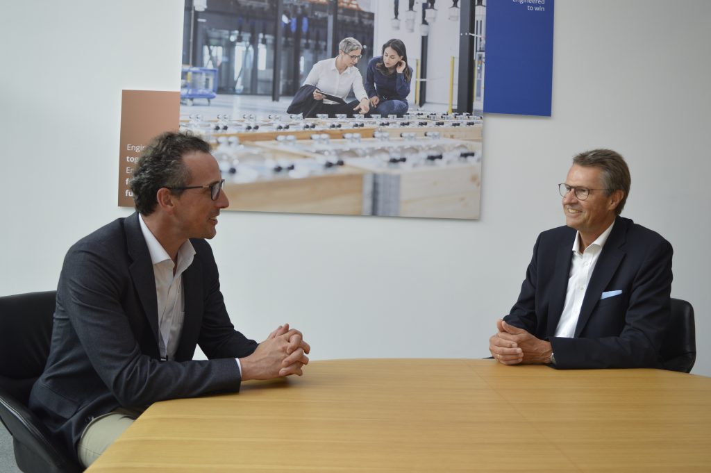  Das Gespr&auml;ch fand im Mechatronic Competence Campus von Lenze in Extertal statt.