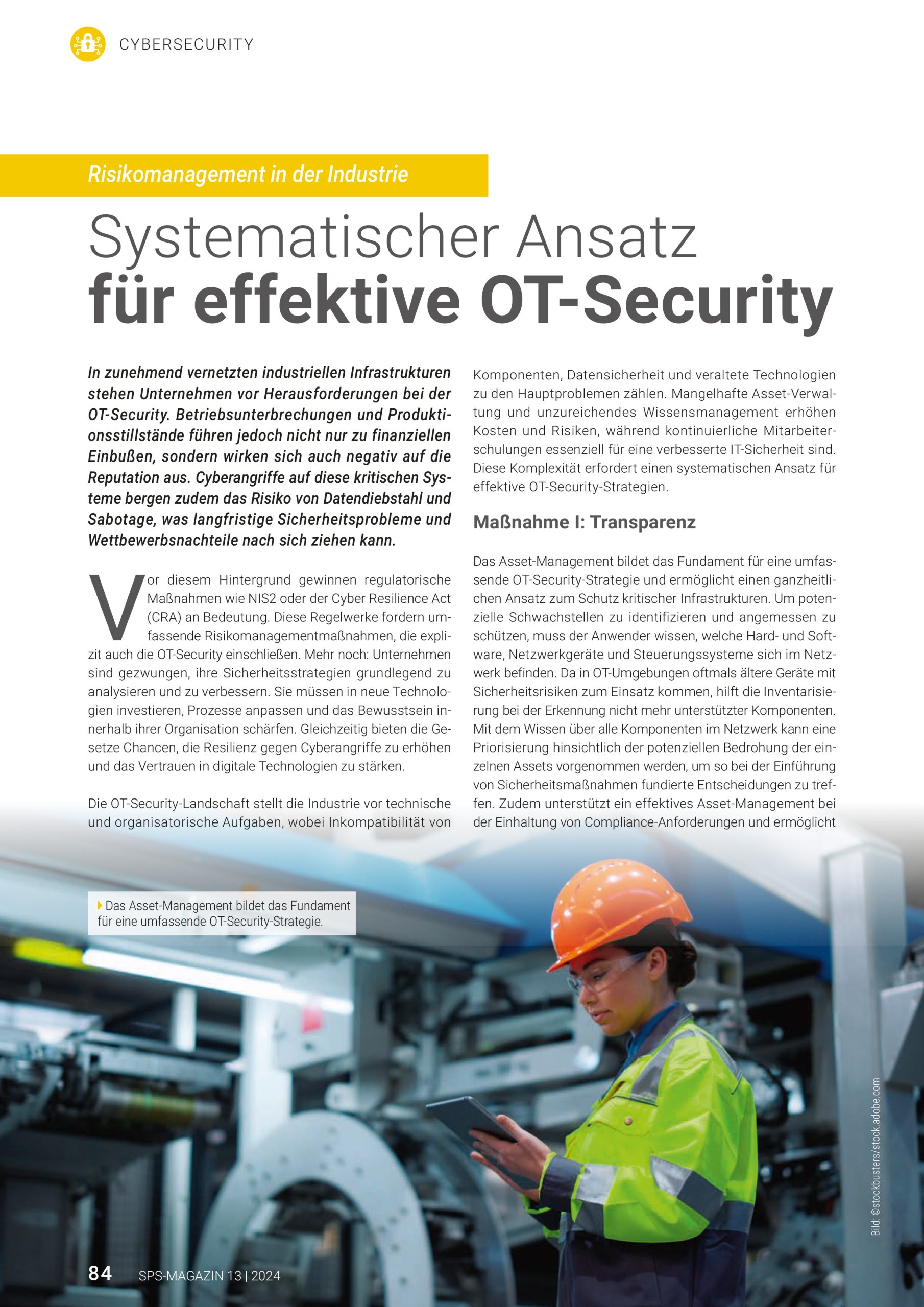 Schwerpunkt Security rund um den Cyber Resilience Act SPS MAGAZIN 13 2024 scaled
