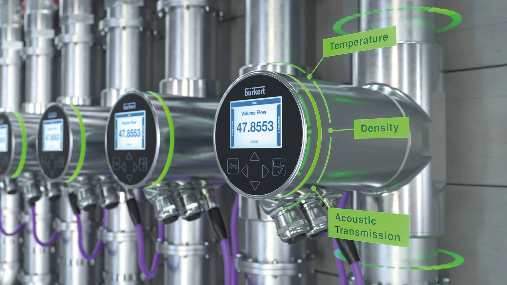 Durchflussmesser im Molkereieinsatz 3 Durchflussmesser im Molkereieinsatz