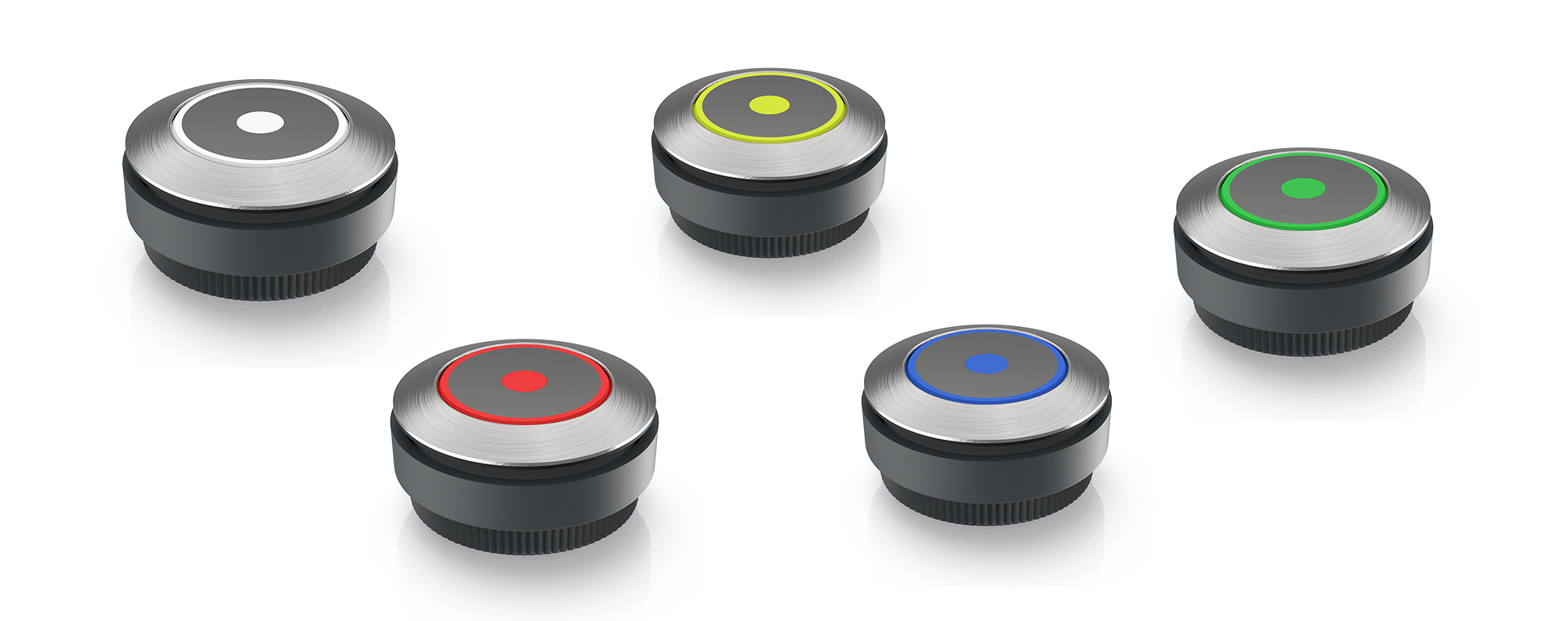 Edelstahltaster mit Ring- und Punktausleuchtung