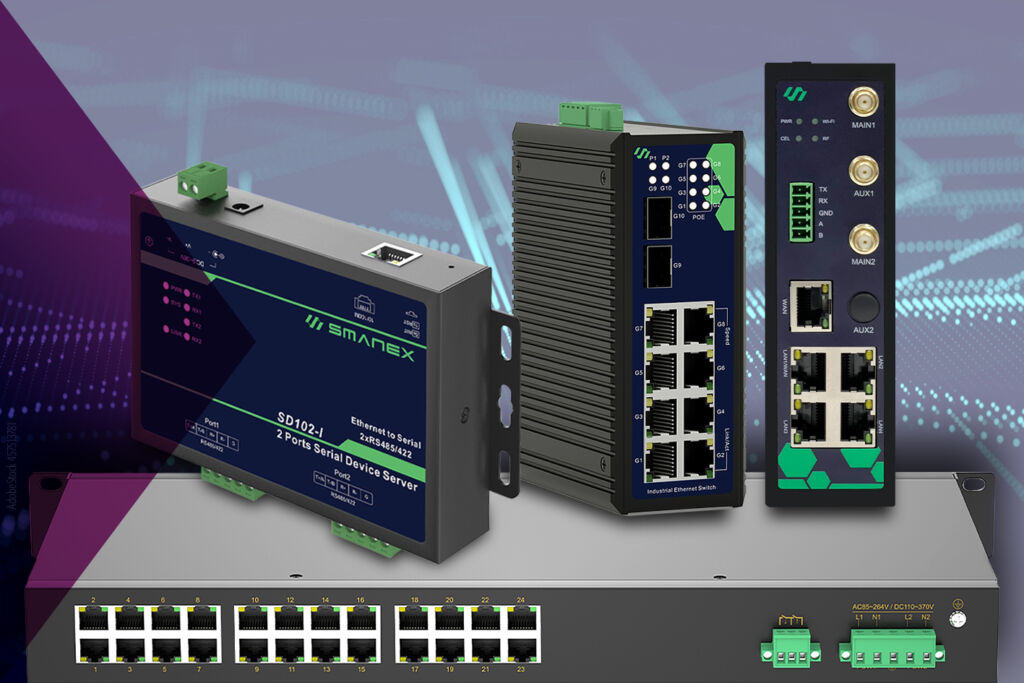 Portfolio für Netzwerk-Lösungen ausgebaut 1 Die Netzwerk-Devices von Smanex sind im DACH-Raum nur bei Plug-In Electronic erhältlich.