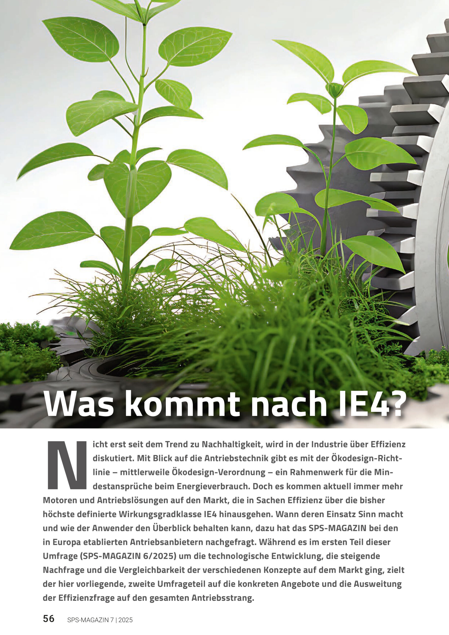 Schwerpunkt Energieeffiziente Antriebstechnik SPS MAGAZIN 7 2025