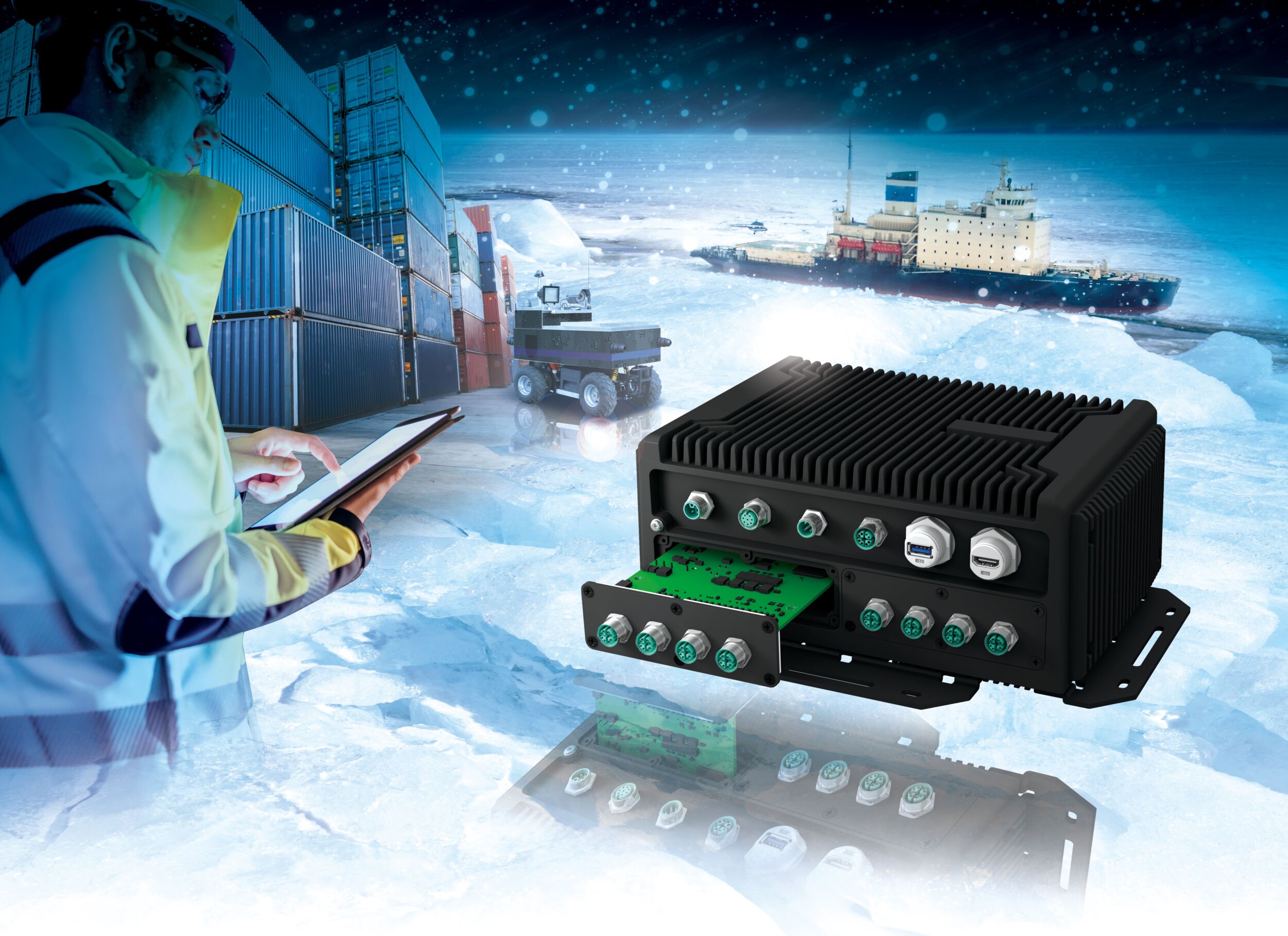 Robuster und lüfterloser IP65-Box-PC