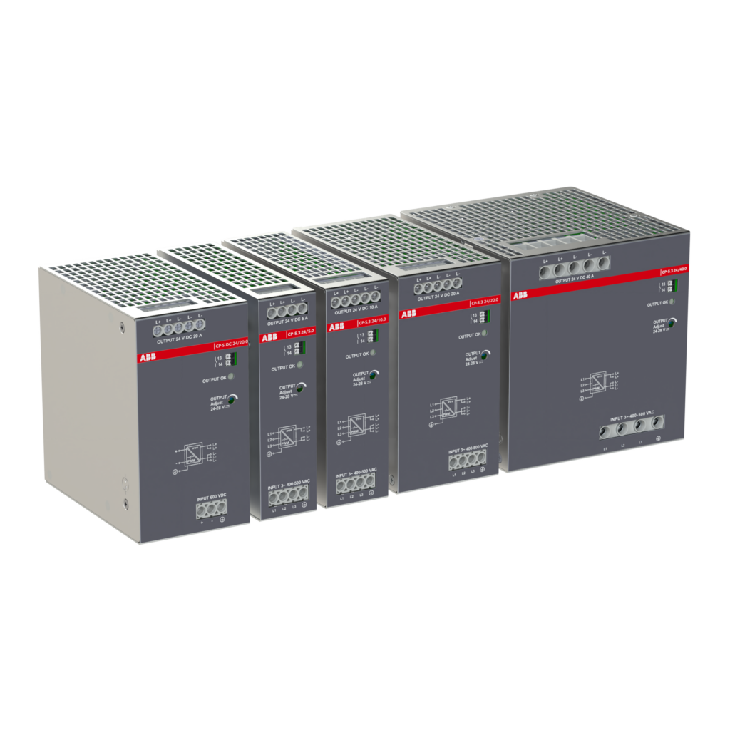 Maximale Effizienz auf minimaler Fläche 1 Die neuen Netzteile CP-S.3 und CP-S.DC von ABB bieten höchste Energieeffizienz und Zuverlässigkeit auf minimaler Fläche – ideal für moderne Schaltschränke und Gleichstromanwendungen.