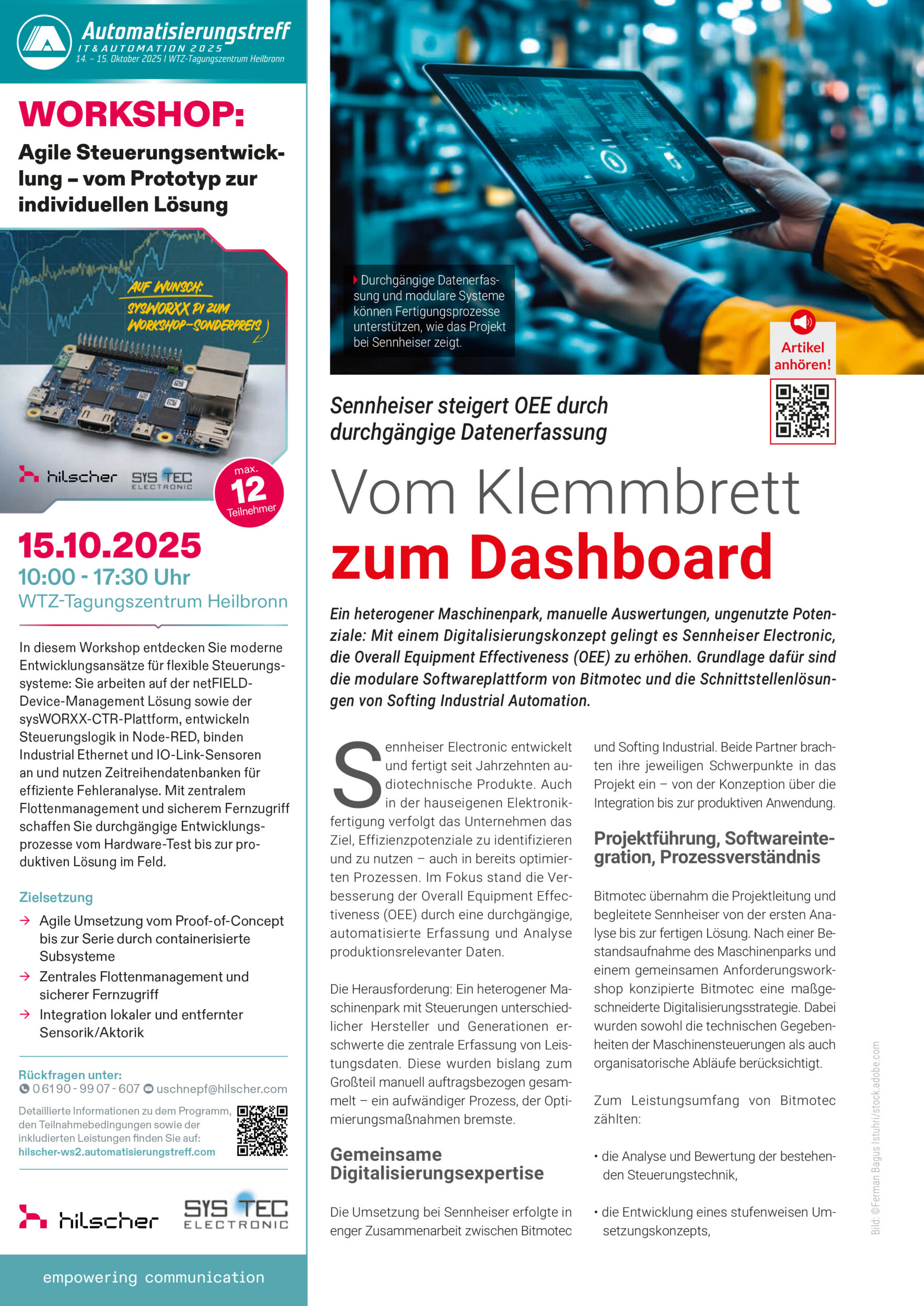 Schwerpunkt Digitalisierung SPS MAGAZIN 10 2025