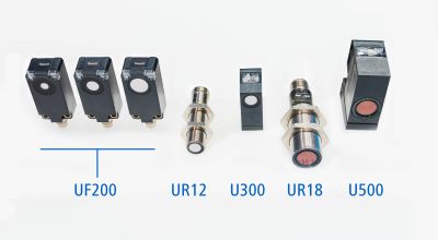 Smarte Ultraschallsensoren können mehr 3 Das NexSonic Ultraschallportfolio besteht aus dem ultraflachen UF200 für die Frontmontage, den äußerst kompakten UR12 und U300 sowie den besonders robusten UR18 und U500.