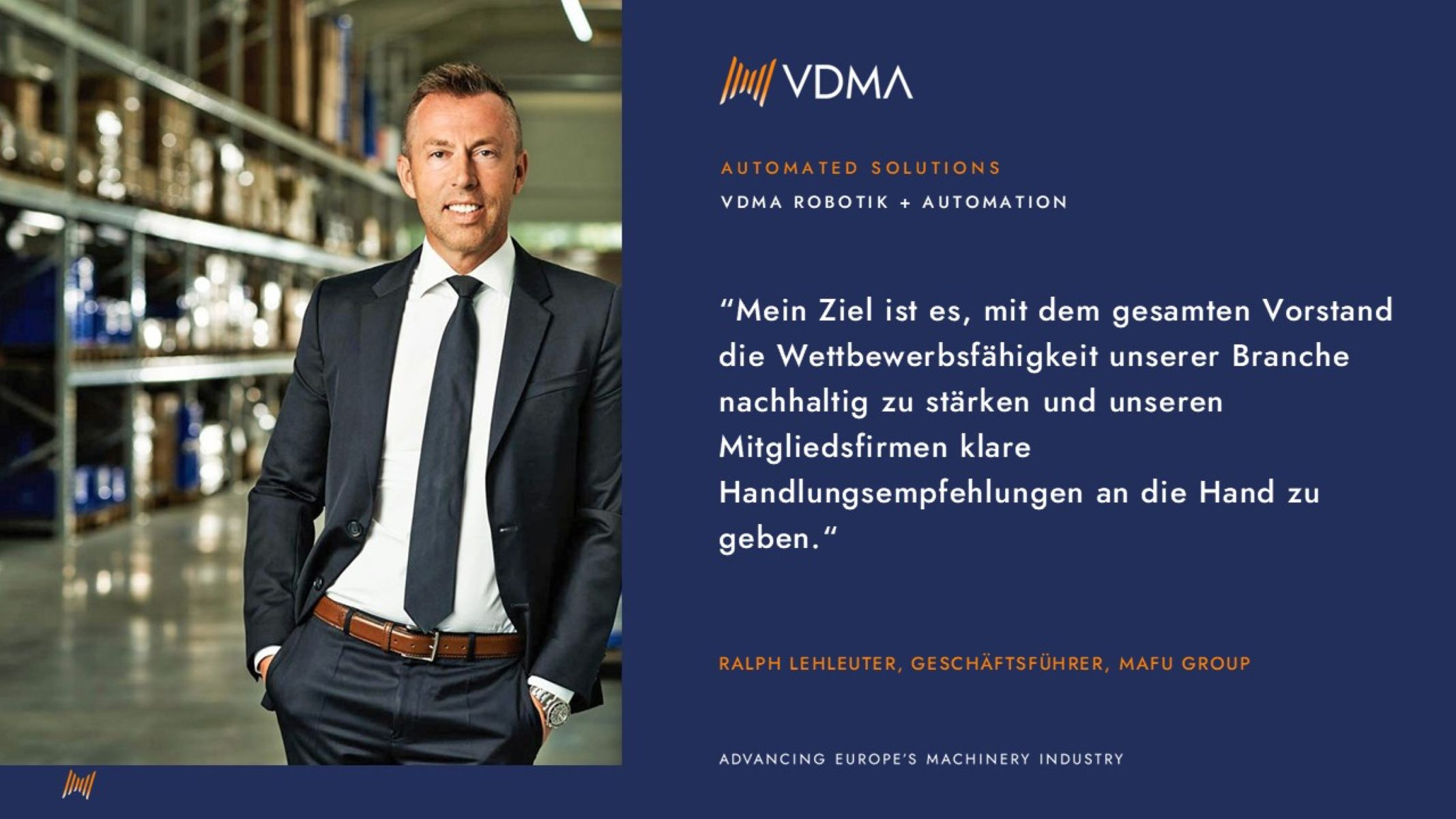 VDMA Automated Solutions: neuer Vorstand
