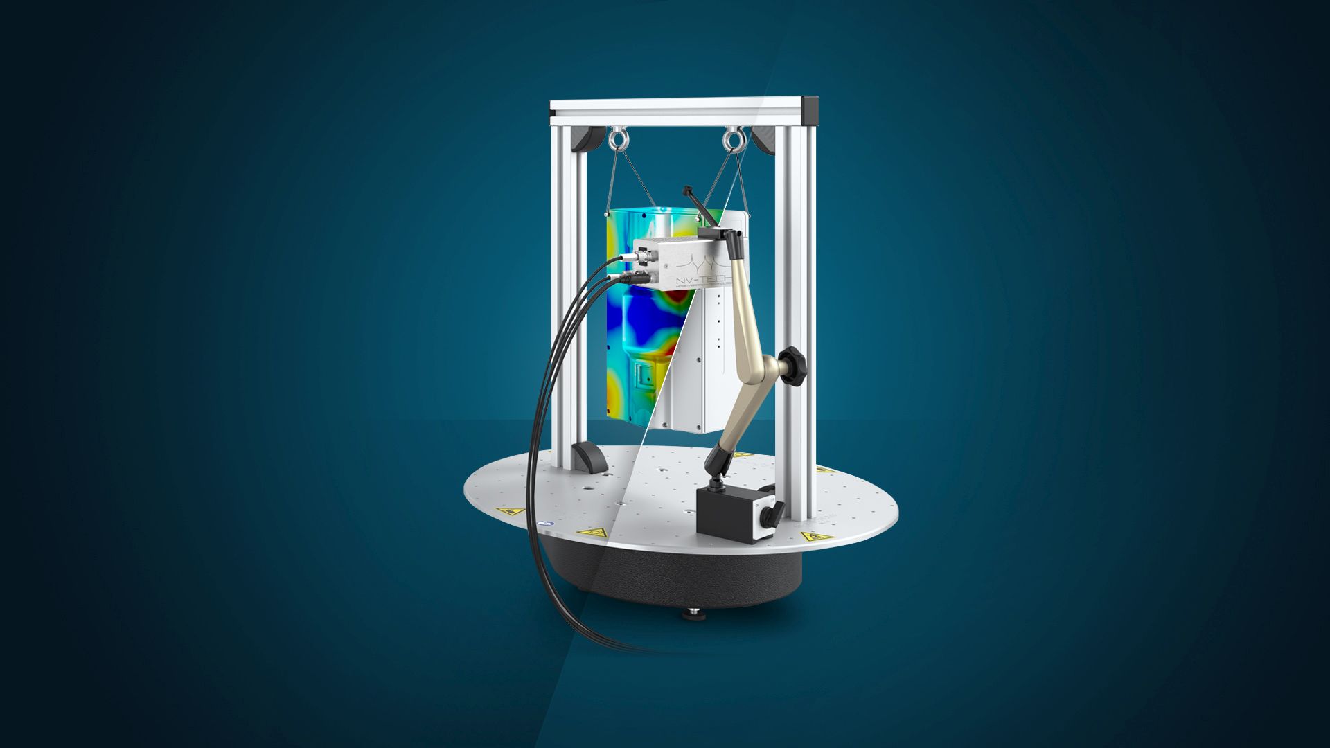 Teststation mit 3D-Scanning-Laservibrometern