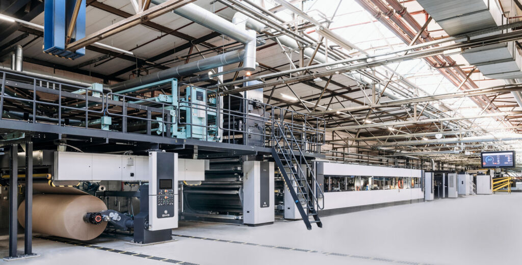  Die Wellpappenanlagen von BHS Corrugated k&ouml;nnen bis zu 200m lang sein.