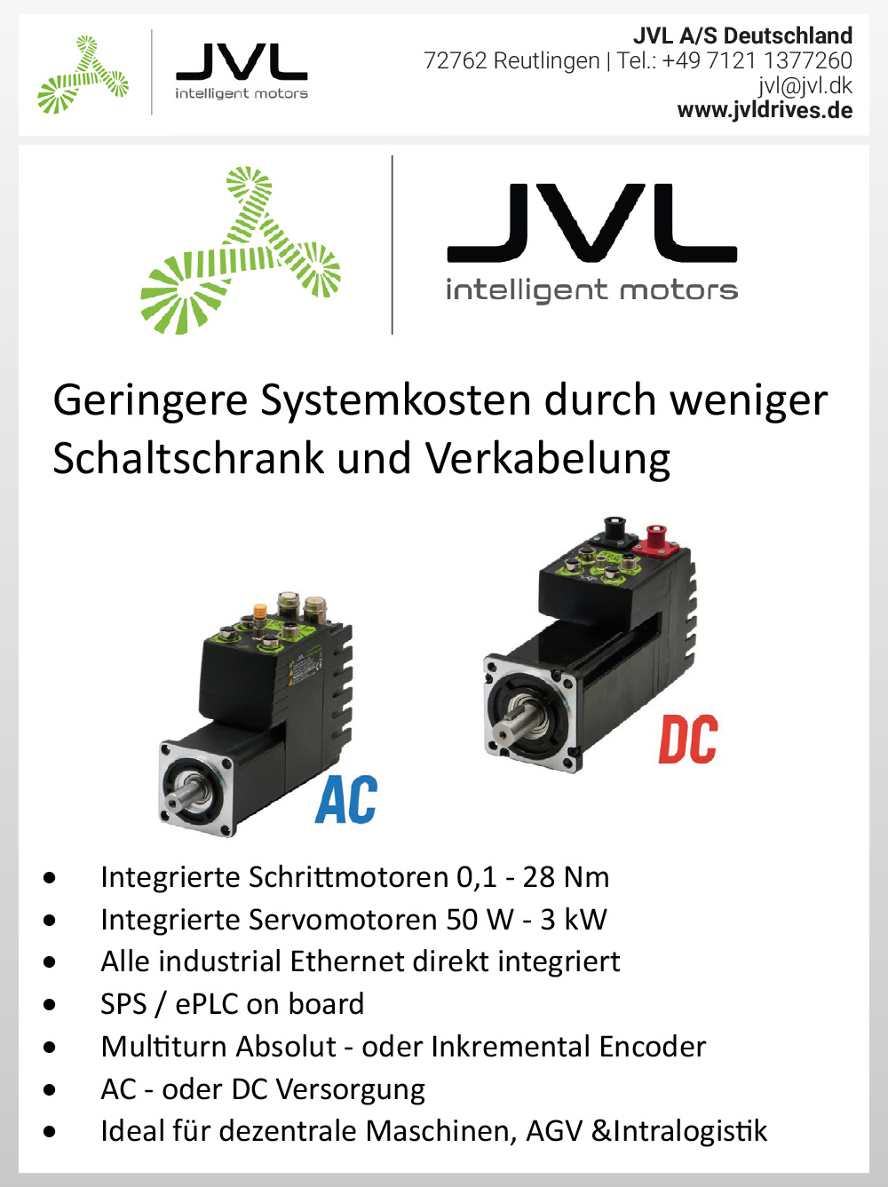 Produktübersicht – JVL A/S