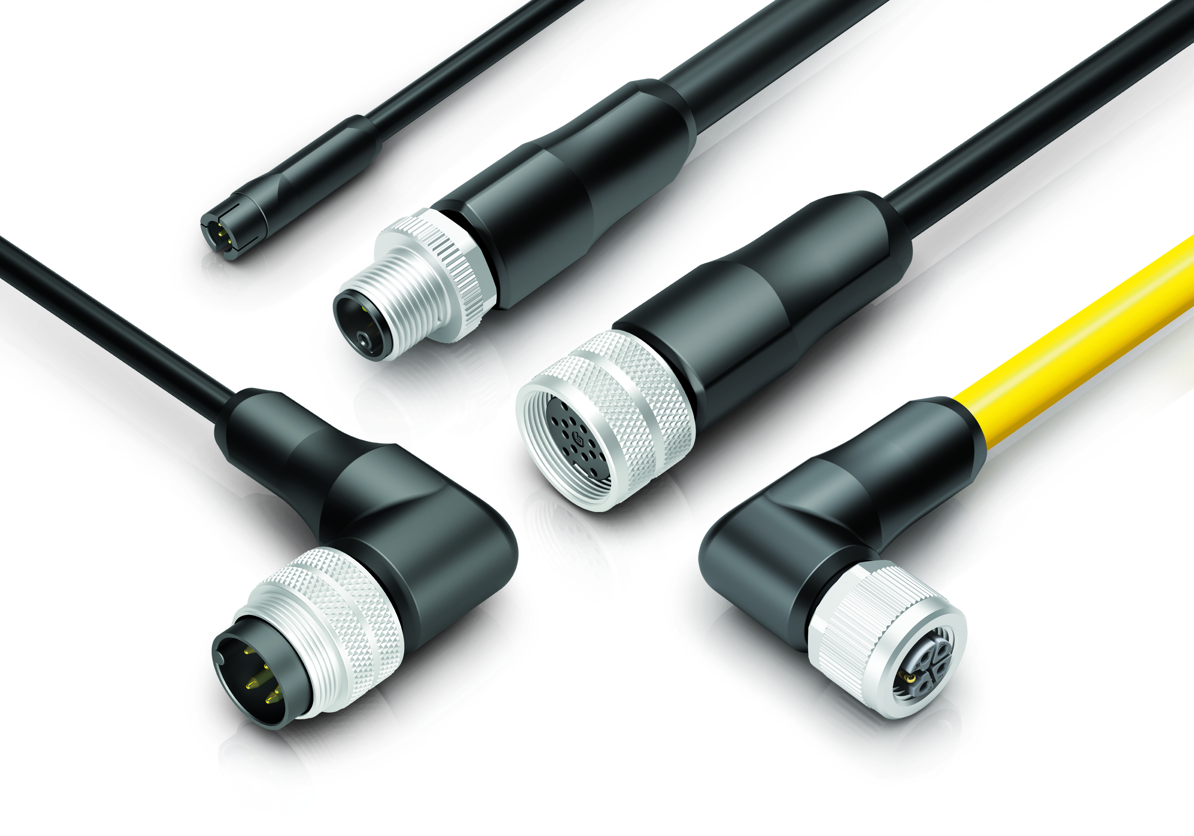 Dreiecksumspritzung bei Kabelsteckverbindern