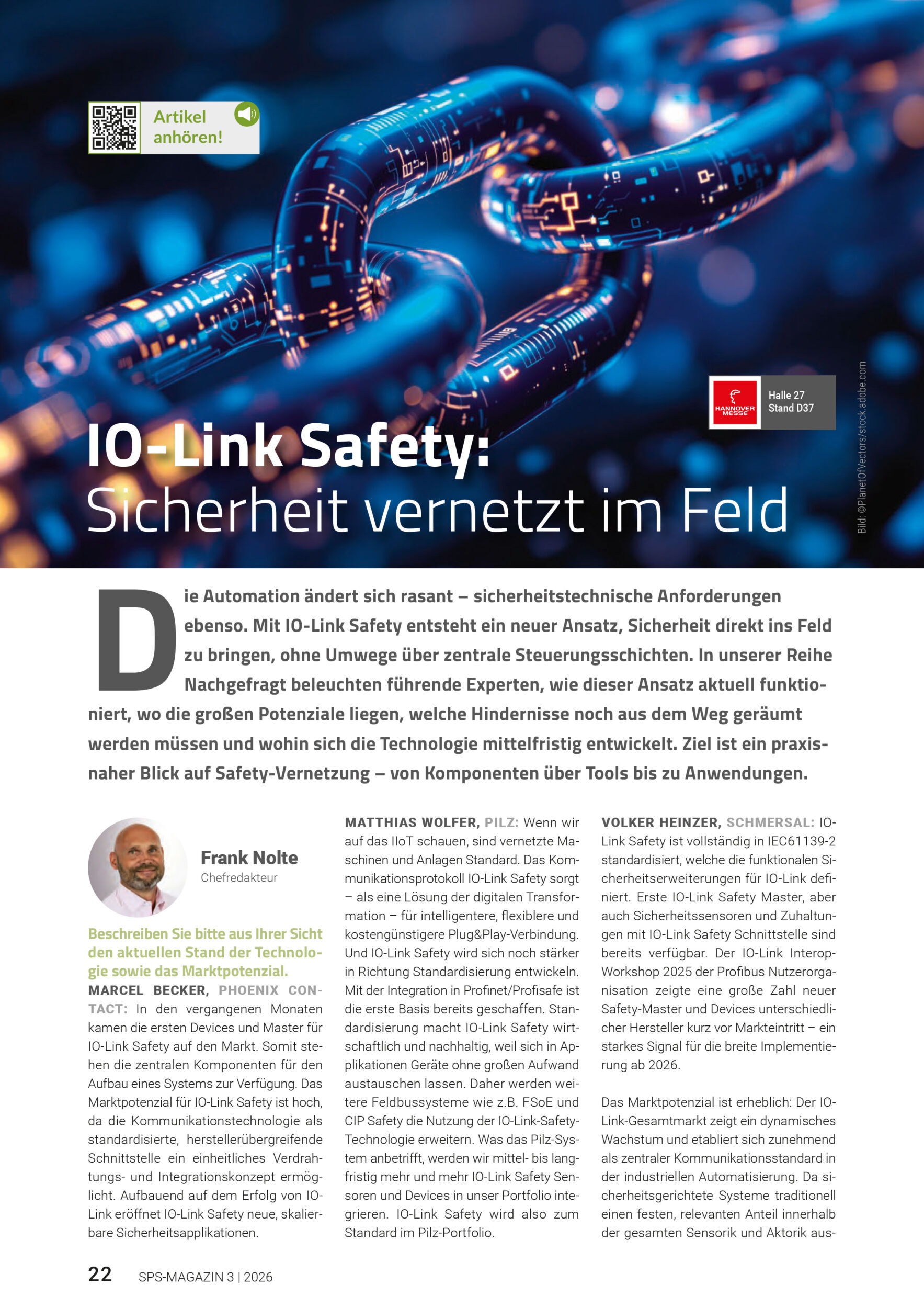 Schwerpunkt IO Link Safety SPS MAGAZIN 3 2026 1