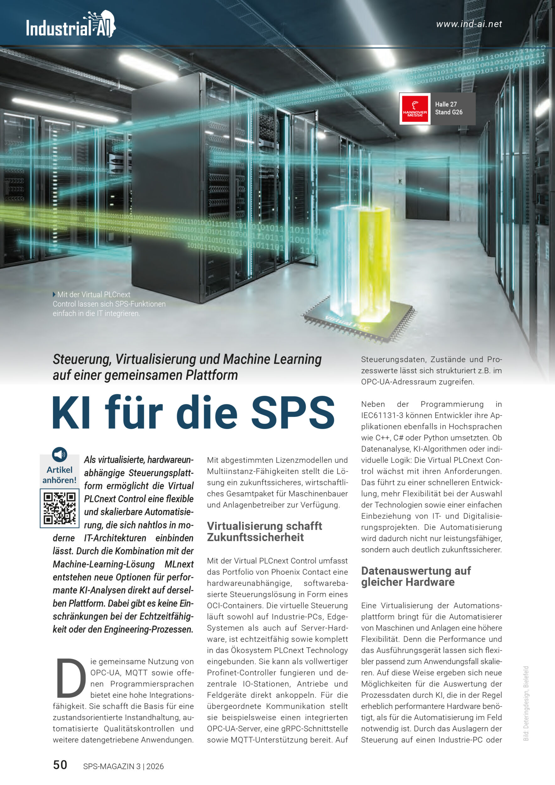 Schwerpunkt Industrial AI SPS MAGAZIN 3 2026 1