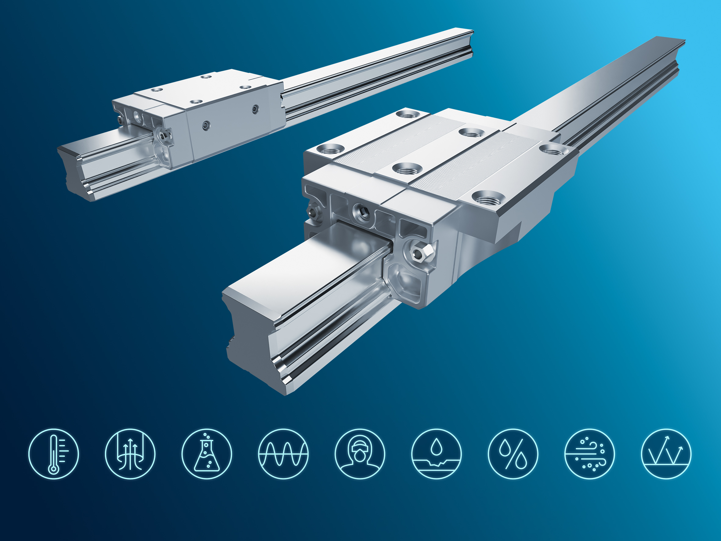 Linearführung für Extrembedingungen 3 Linearführung für Extrembedingungen