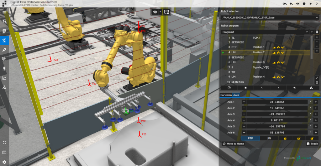 Kollisionsfrei und dynamisch 1 Die Plattform iPhysics komplette Maschinen und Anlagen bereits im Vorfeld virtuell zum Laufen und schafft so die Basis für effiziente, sichere und flexible Entwicklungsprozesse.