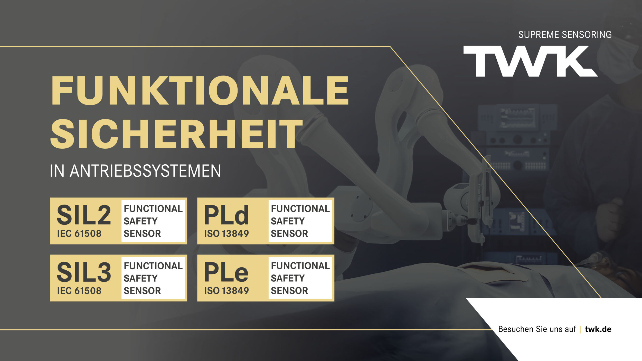 Schlüsselkomponente für IEC61800-5-2-konforme Antriebssysteme Sicherheitszertifizierte Drehgeber 1 KW25 Functional Safety Robotic DE 1900x1080px Ks0