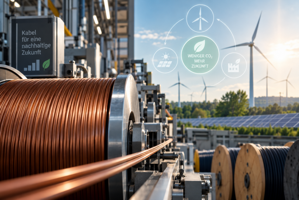 Nachhaltige Kabelproduktion: Effizientere Prozesse und erneuerbare Energien sind zentrale Hebel, um Energieverbrauch und CO2-Emissionen zu senken.