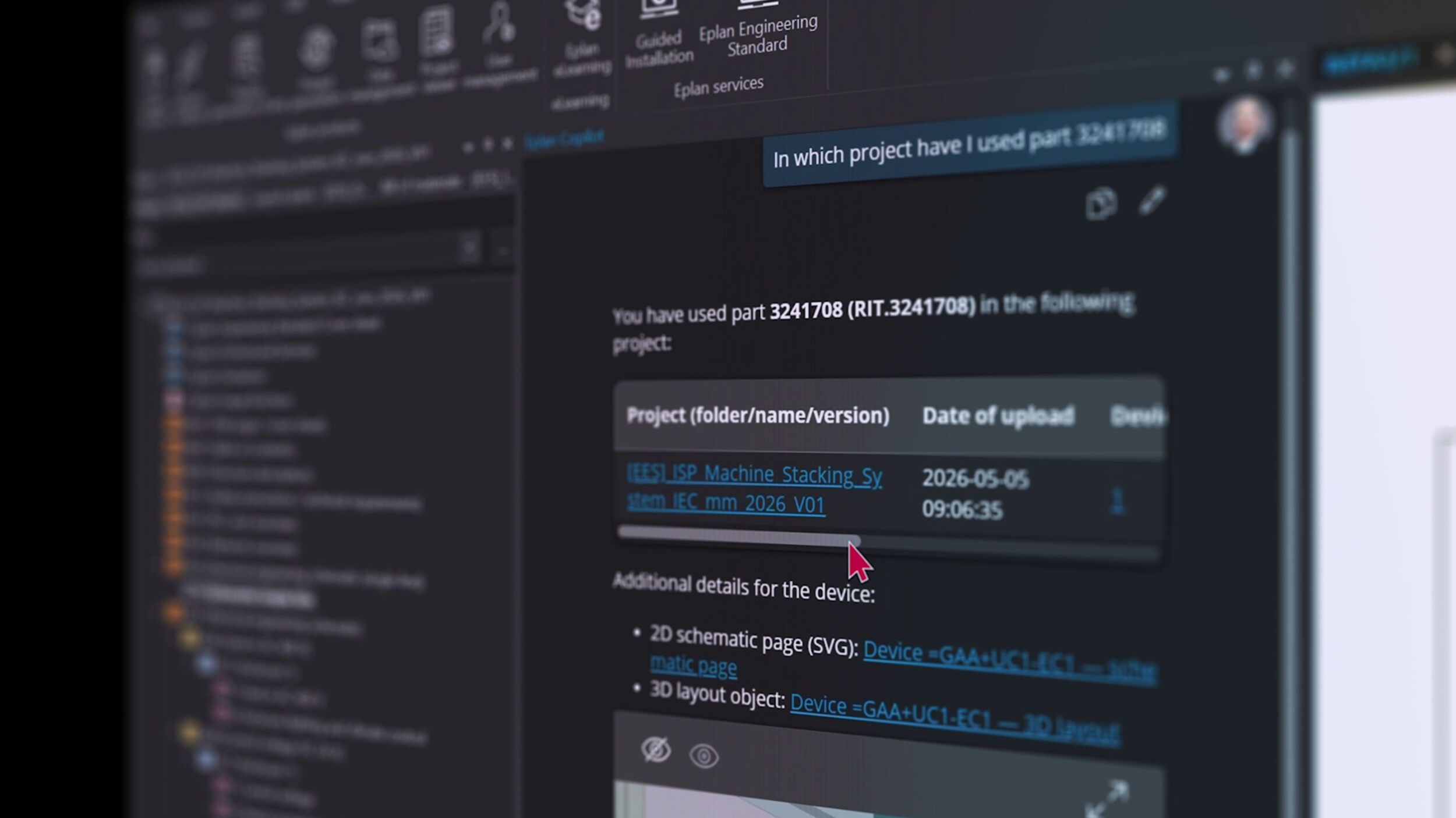 Engineering-Plattform integriert KI-Assistent und Cloud-Artikelmanagement 10 Direkt integriert: Der Eplan Copilot unterstützt Anwender der neuen Version z.B. mit schnellen projektübergreifenden Artikelrecherchen oder konkreten Handlungsempfehlungen.?
