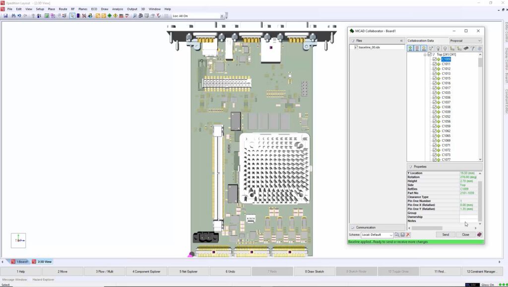 Mit ECAD-MCAD-Kollaboration Entwicklungszeiten verkürzen 3 Durch simultane
Zusammenarbeit stehen elektronischen und
mechanischen Entwicklern immer alle Versionsstände zur Verfügung.