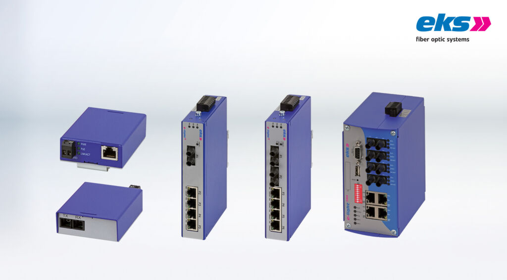 Switches für smarte Automation 1 e light Collage mit Hintergrund und Logo