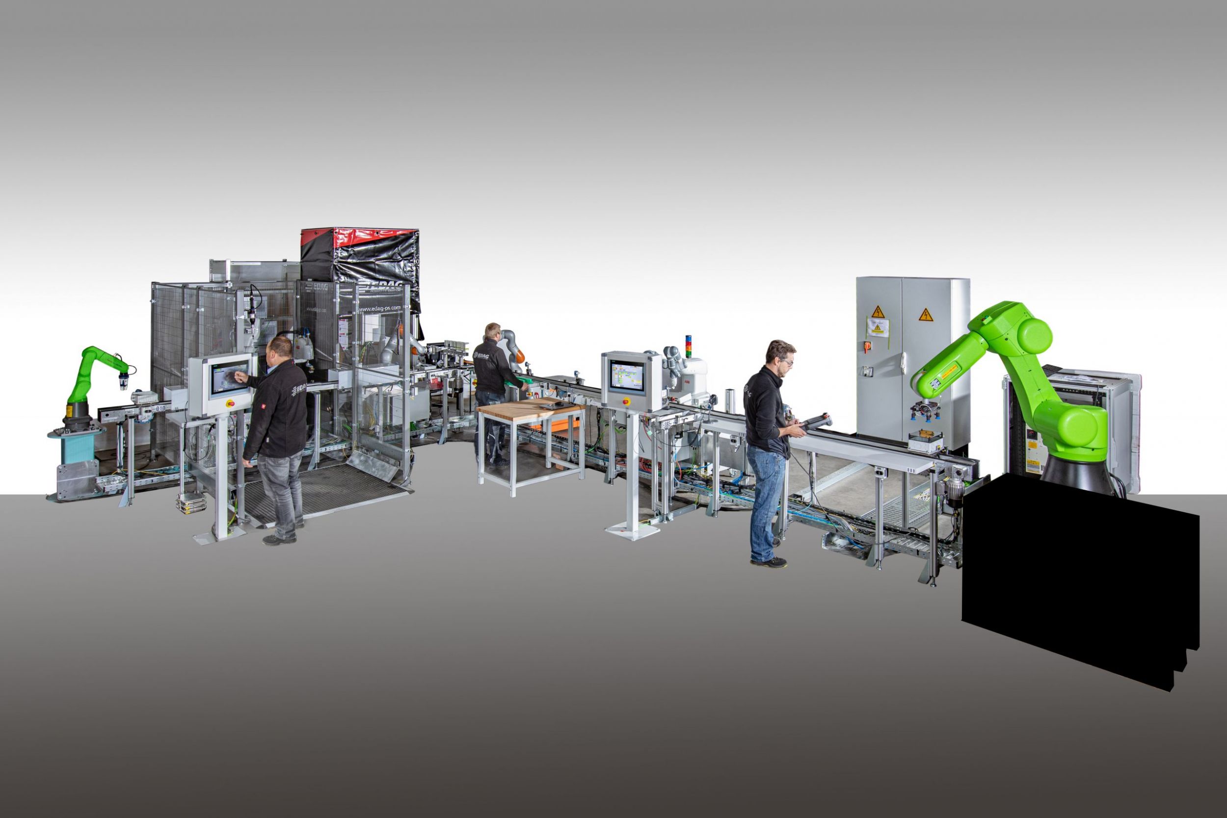 Die Projektierung von individuell auf den Kunden zugeschnittenen Produktionslösungen ist das Kerngeschäft von Edag PS - wie hier ein Montagesystem mit virtuellem Abbild für die Ruhr-Universität Bochum