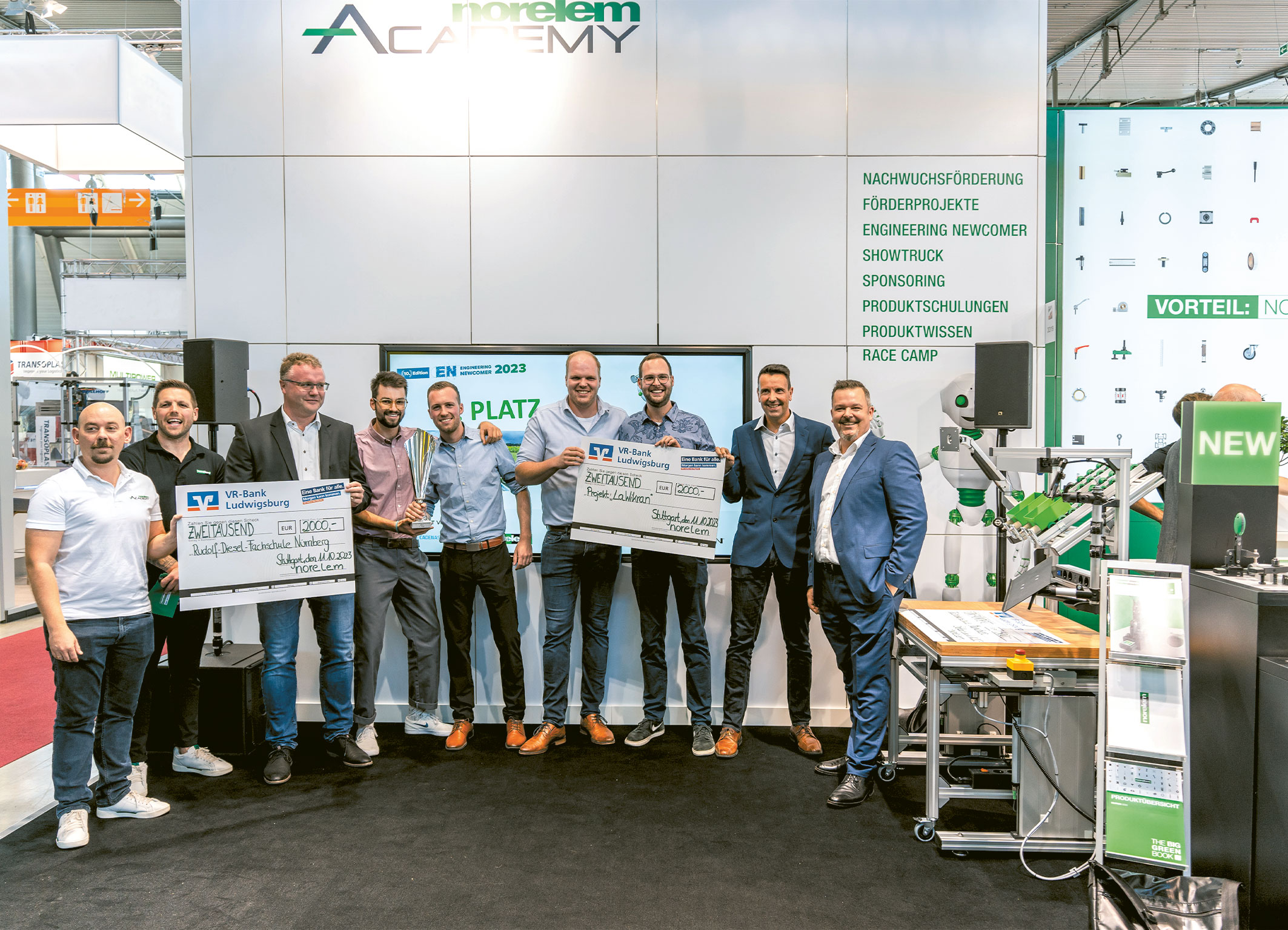 Drei Kandidaten im spannenden Finale auf der Motek
