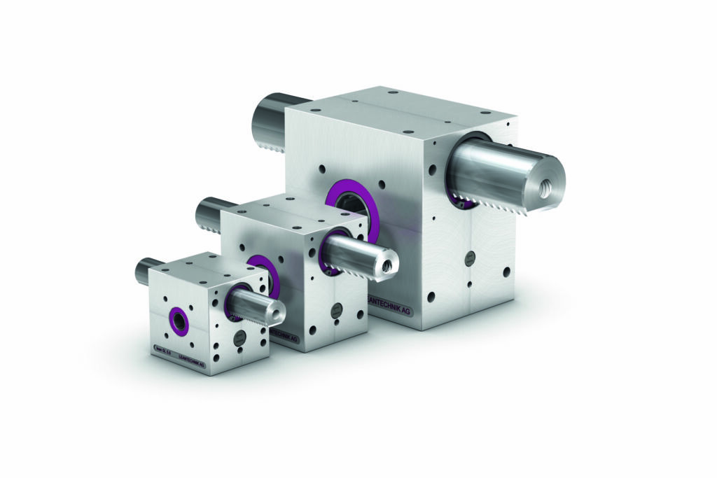 In dem Druckluftformautomat RDF 85 sind zwei Lean SL-Getriebe verbaut, die für einfache synchrone Hubaufgaben ohne Querkraftaufnahme entwickelt wurden.