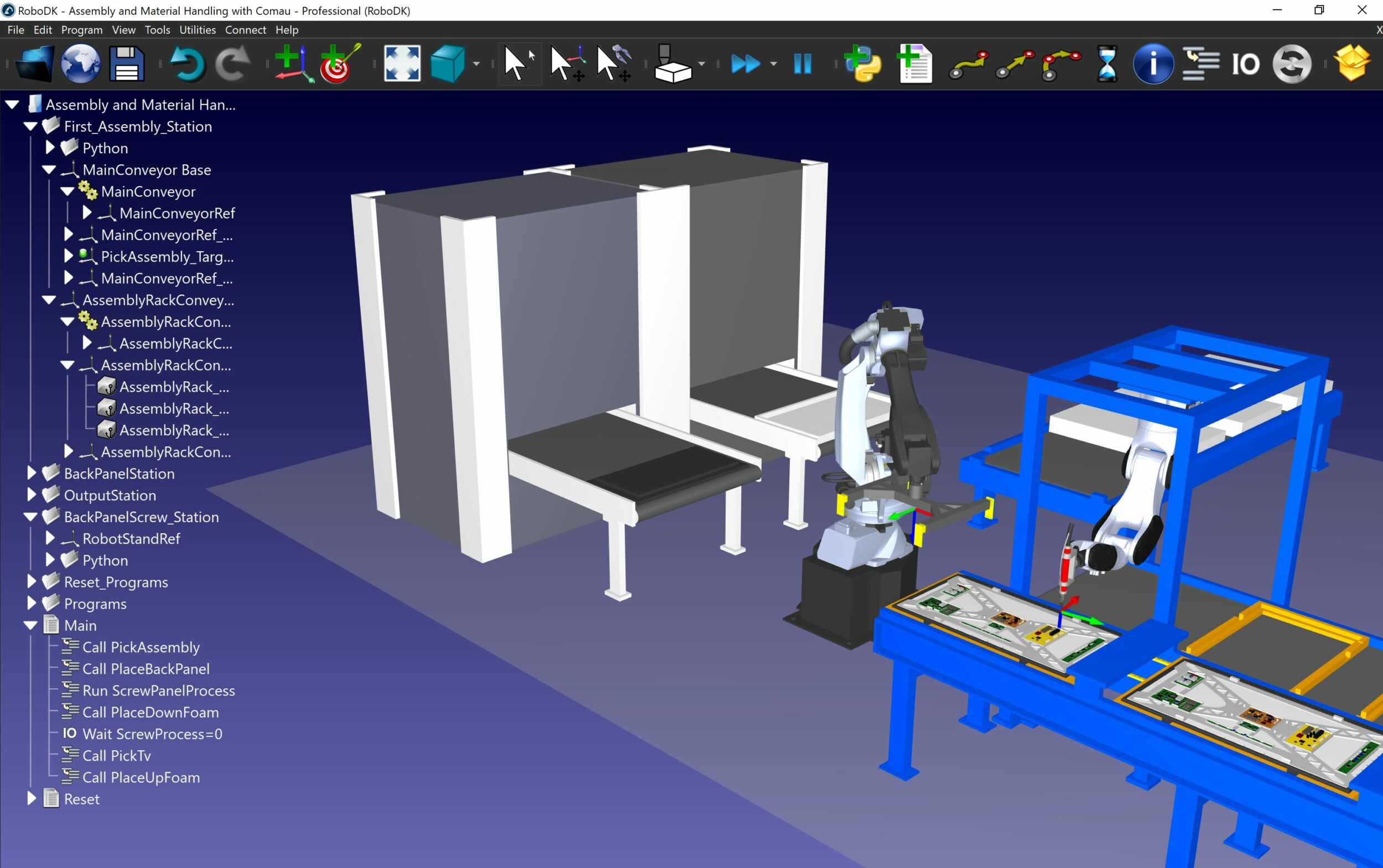 Kooperation für die Robotik-Simulation