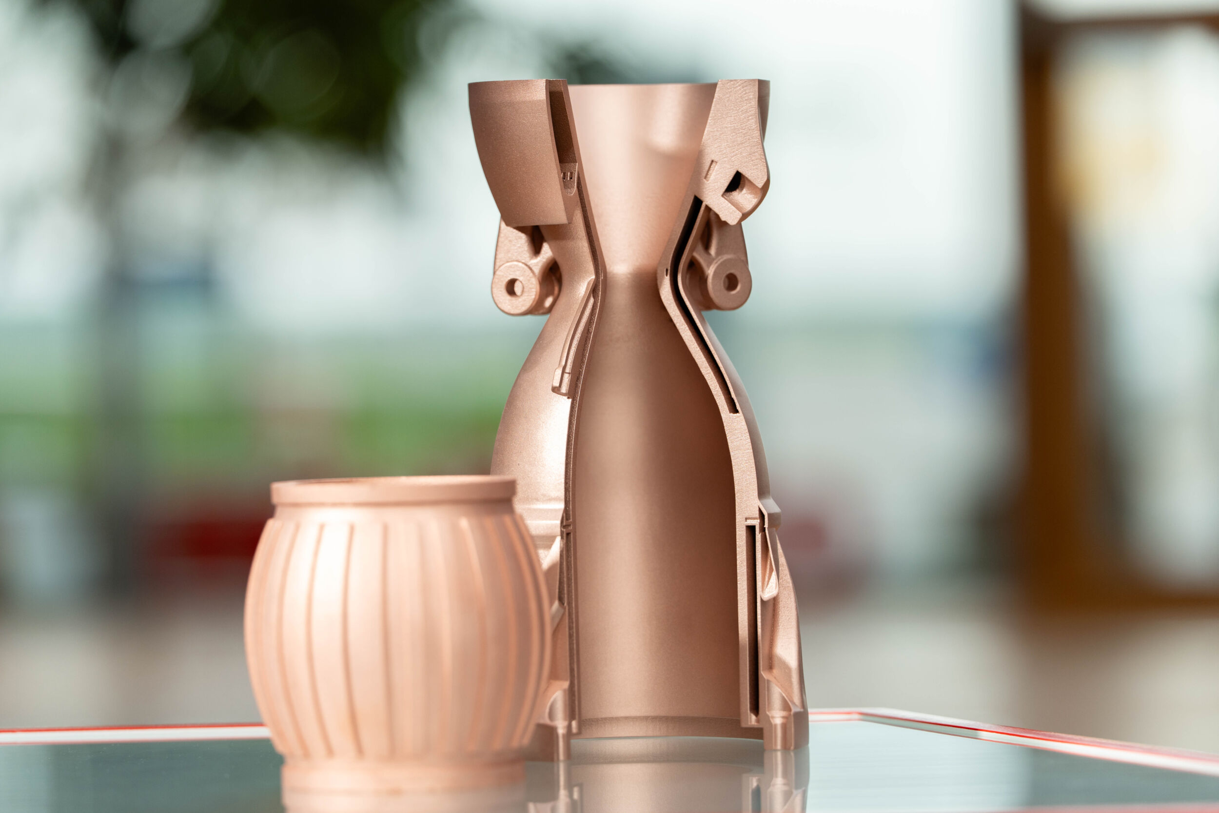 Teile einer Raumfahrtbrennkammer (Material: CuCrNb)